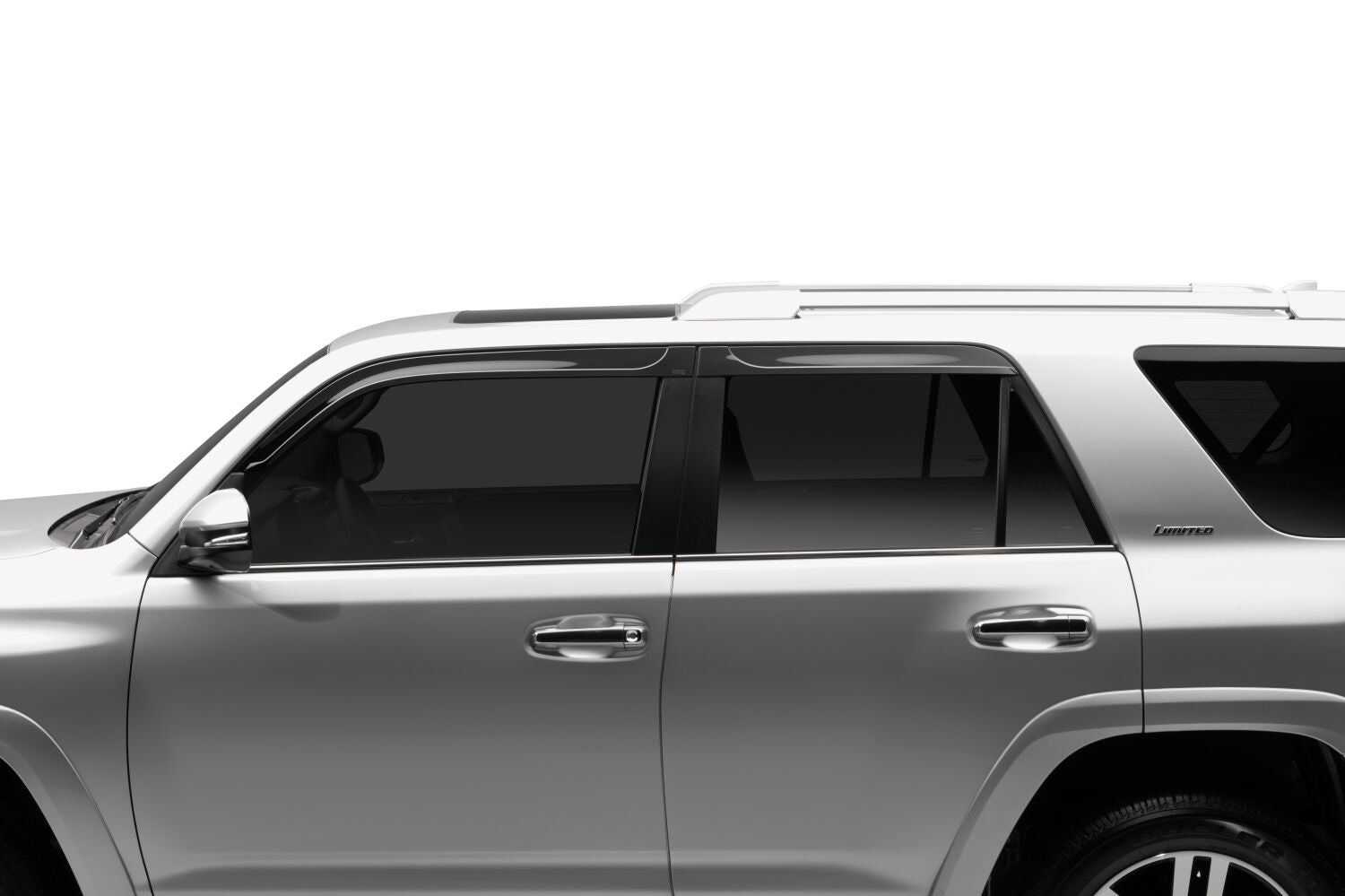 Low Profile Ventvisor Deflector Smoke Outside Mount 4 Piece For 2010-2024 4Runner Husky Liners