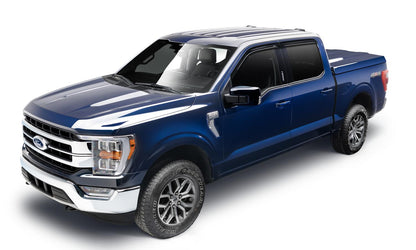 Low Profile Ventvisor Deflector Smoke Outside Mount 4 Piece For 2015-2025 F-150 Lightning, F-250 Super Duty, F-350 Super Duty, F-450 Super Duty Husky Liners