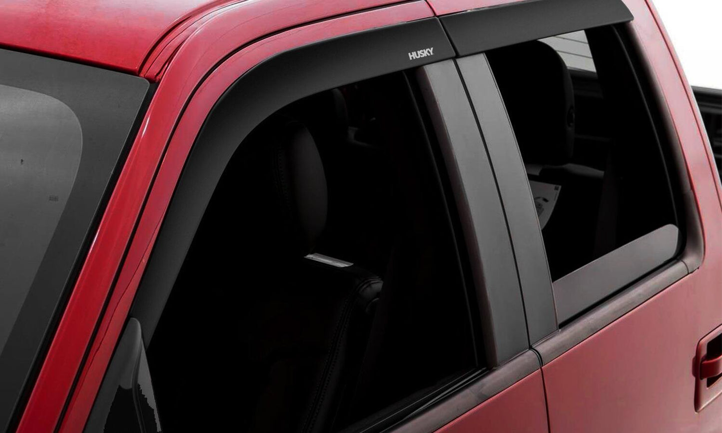 Low Profile Ventvisor Deflector Smoke Outside Mount 4 Piece For 2016-2024 TITAN XD Husky Liners