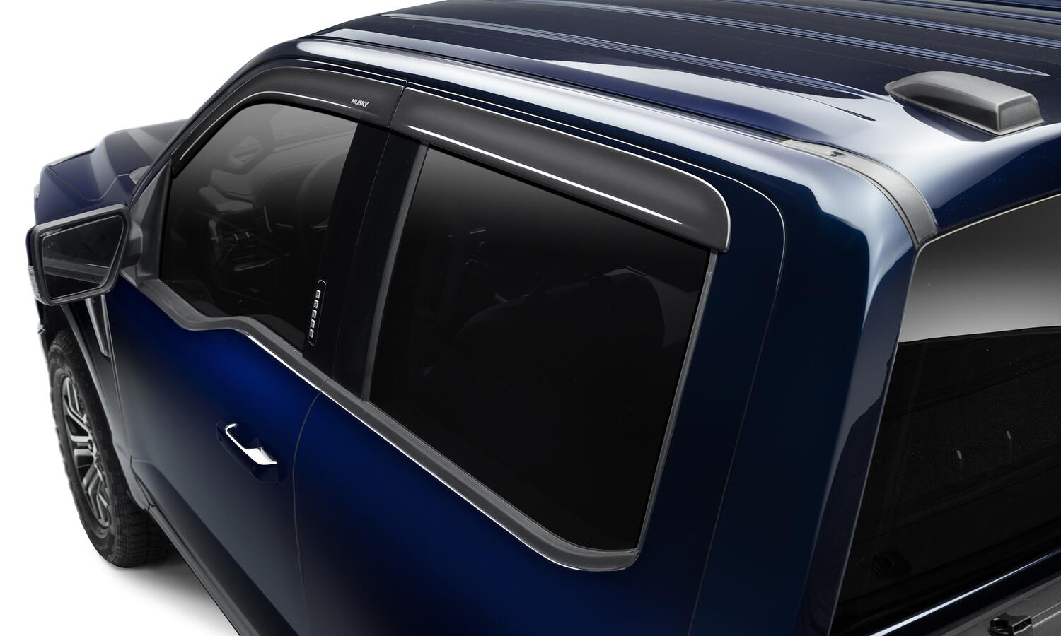 Low Profile Ventvisor Deflector Smoke Outside Mount 4 Piece For 2021-2025 Mustang Mach-E Husky Liners
