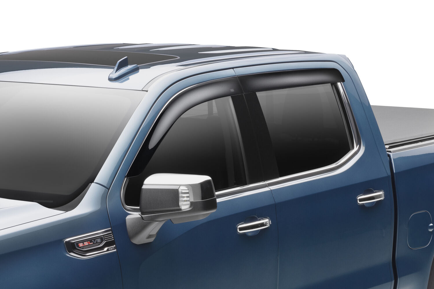 Low Profile Ventvisor Deflector Smoke Outside Mount 4 Piece For 2024-2025 Silverado/Sierra EV Husky Liners