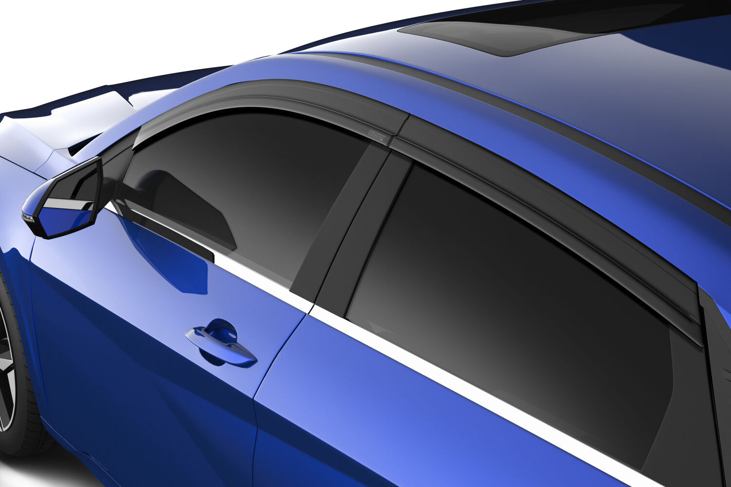 Low Profile Ventvisor Deflector Smoke Outside Mount 4 Piece For 2021-2025 Elantra Husky Liners