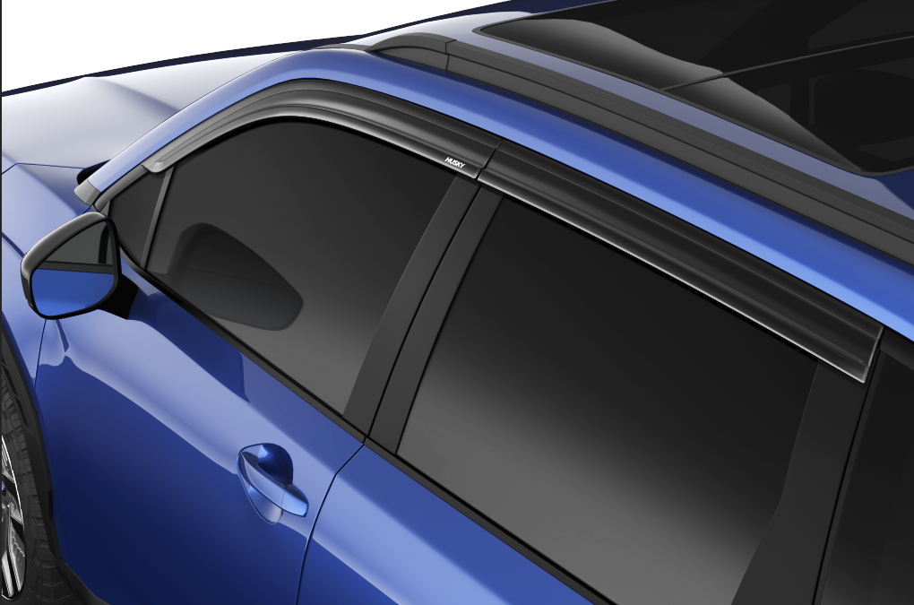 Low Profile Ventvisor Deflector Smoke Outside Mount 4 Piece For 2019-2024 Forester Husky Liners