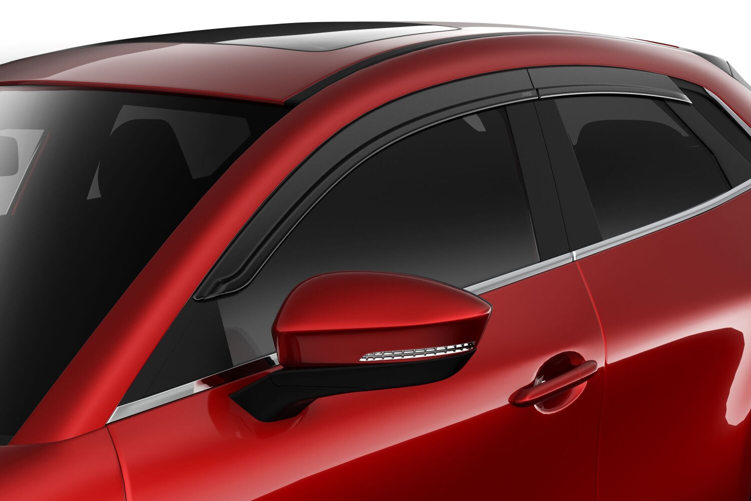 Low Profile Ventvisor Deflector Smoke Outside Mount 4 Piece For 2020-2024 CX-30 Husky Liners