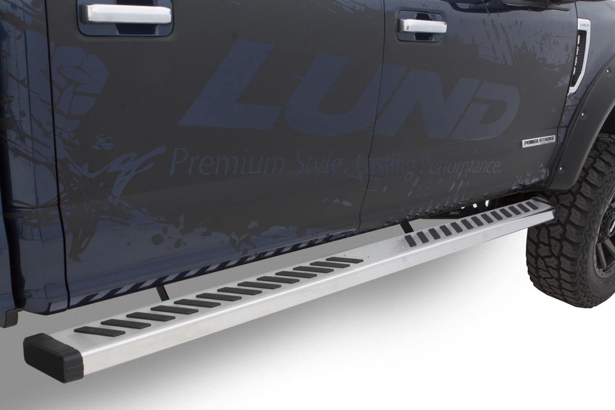 Summit Ridge 2.0 Running Board Kit Polished Stainless 2015-2017 Toyota Tundra TRD Pro CrewMax Cab Lund