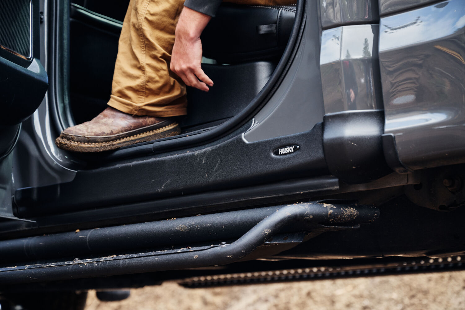 Trail Armor Rocker Panel Black, Incl. Side Panels/Sill Plate Cover For 2009-2023 Ram 1500/2500/3500, 1500 Classic, 2500, 3500 Husky Liners