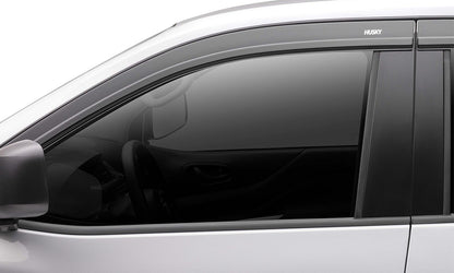 Low Profile Ventvisor Deflector Smoke with Chrome Trim Outside Mount 4 Piece For 2017-2023 Pacifica Husky Liners