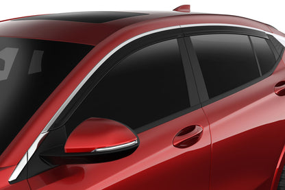 Low Profile Ventvisor Deflector Smoke with Chrome Trim Outside Mount 4 Piece For 2024 Envista Husky Liners