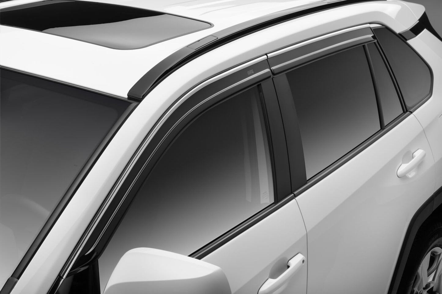 Low Profile Ventvisor Deflector Smoke with Chrome Trim Outside Mount 4 Piece For 2025 Sorento Husky Liners