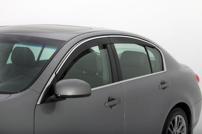 Low Profile Ventvisor Deflector Smoke with Chrome Trim Outside Mount 6 Piece For 2010-2016 SRX Husky Liners