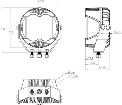 LP4 Pro LED Driving/Combo Baja Amber Lens Pair Baja Designs