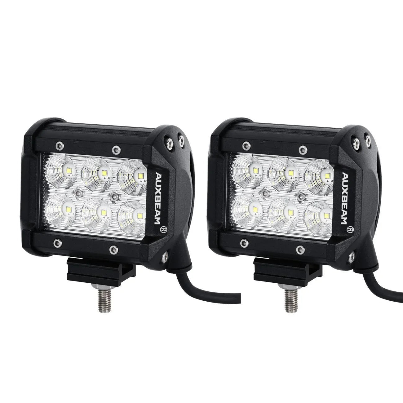 7" LED Halo Headlights + 5D-PRO 52" Straight LED Light Bar + Windshield Mounting Brackets + 18W Flood Beam Pod Lights Set for Jeep Wrangler TJ