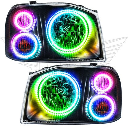 Oracle Nissan Frontier 01-04 Halo Kit - Triple - ColorSHIFT w/ 2.0 Controller