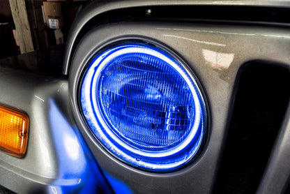 Oracle 97-06 Jeep Wrangler TJ Surface Mount LED Headlight Halo Kit - Blue