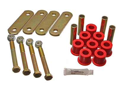 Energy Suspension Ford Heavy Duty Shackle Set - Red