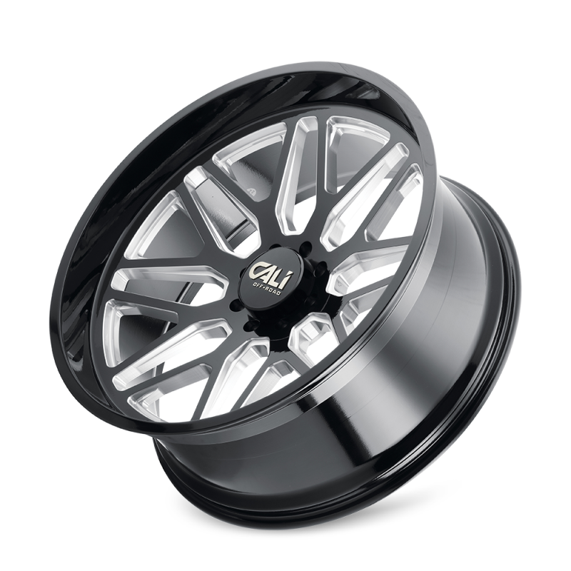 Cali Off-Road 9115 Invader 26x14 / 8x170 BP / -76mm Offset / 125.2mm Hub Gloss Black Milled Wheel