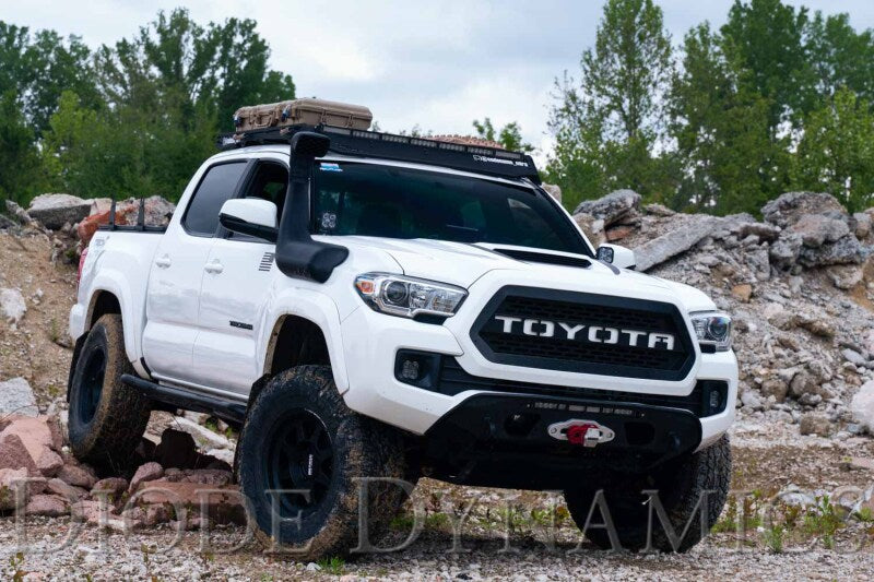 Diode Dynamics 16-21 Toyota Tacoma Stage Series 2in LED Ditch Light Kit - Sport Yellow Combo