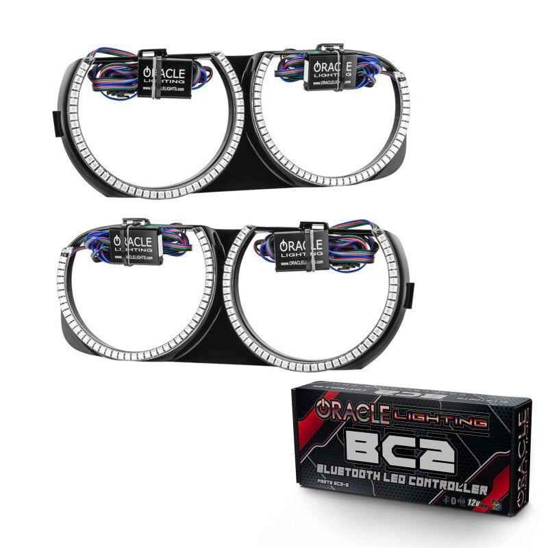 Oracle 15-21 Dodge Challenger Pre-Installed Halo Headlight Bezel - w/ BC1 Controller