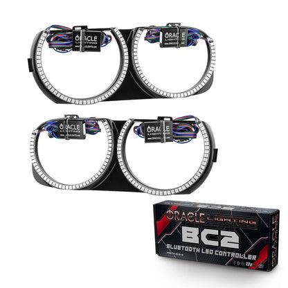 Oracle 15-21 Dodge Challenger Pre-Installed Halo Headlight Bezel - w/ BC1 Controller