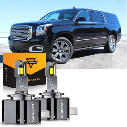 For 2015-2016,2019 GMC Yukon XL HID 9005 D3S LED Headlight Bulbs Bundle