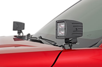 LED Light Kit | Ditch Mount | 2" Black Pair | Flood | Toyota Tacoma (24-26)