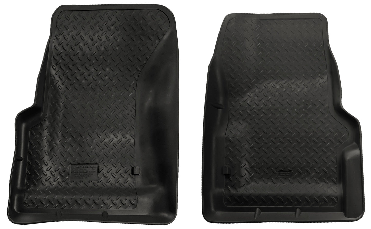 Classic Style Front Floor Liners For 1997-2006 Jeep Wrangler Black Husky Liners