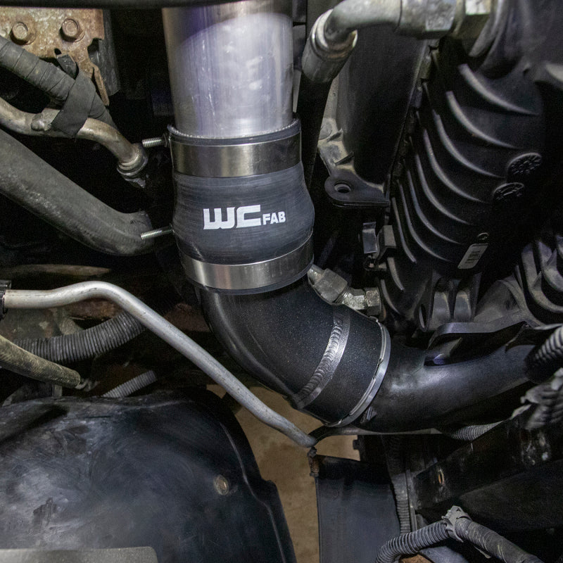 Wehrli 06-10 GM LBZ/LMM Duramax Passenger Side Intercooler Outlet Elbow Kit - Bengal Silver