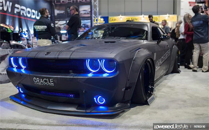 Oracle Dodge Challenger 08-14 LED Waterproof Fog Halo Kit - Amber