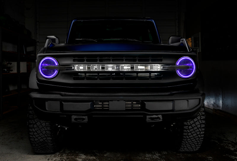 Oracle 2021 Ford Bronco DRL Upgrade w/ Halo Kit - ColorSHIFT w/ RF Controller