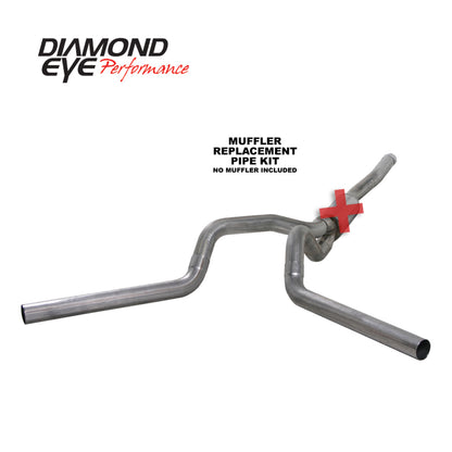 Diamond Eye KIT 4in Catback MFLR RPLCMENT PIPE DUAL SS: 2006-2007.5 CHEVY/GMC 6.6L 2500/3500