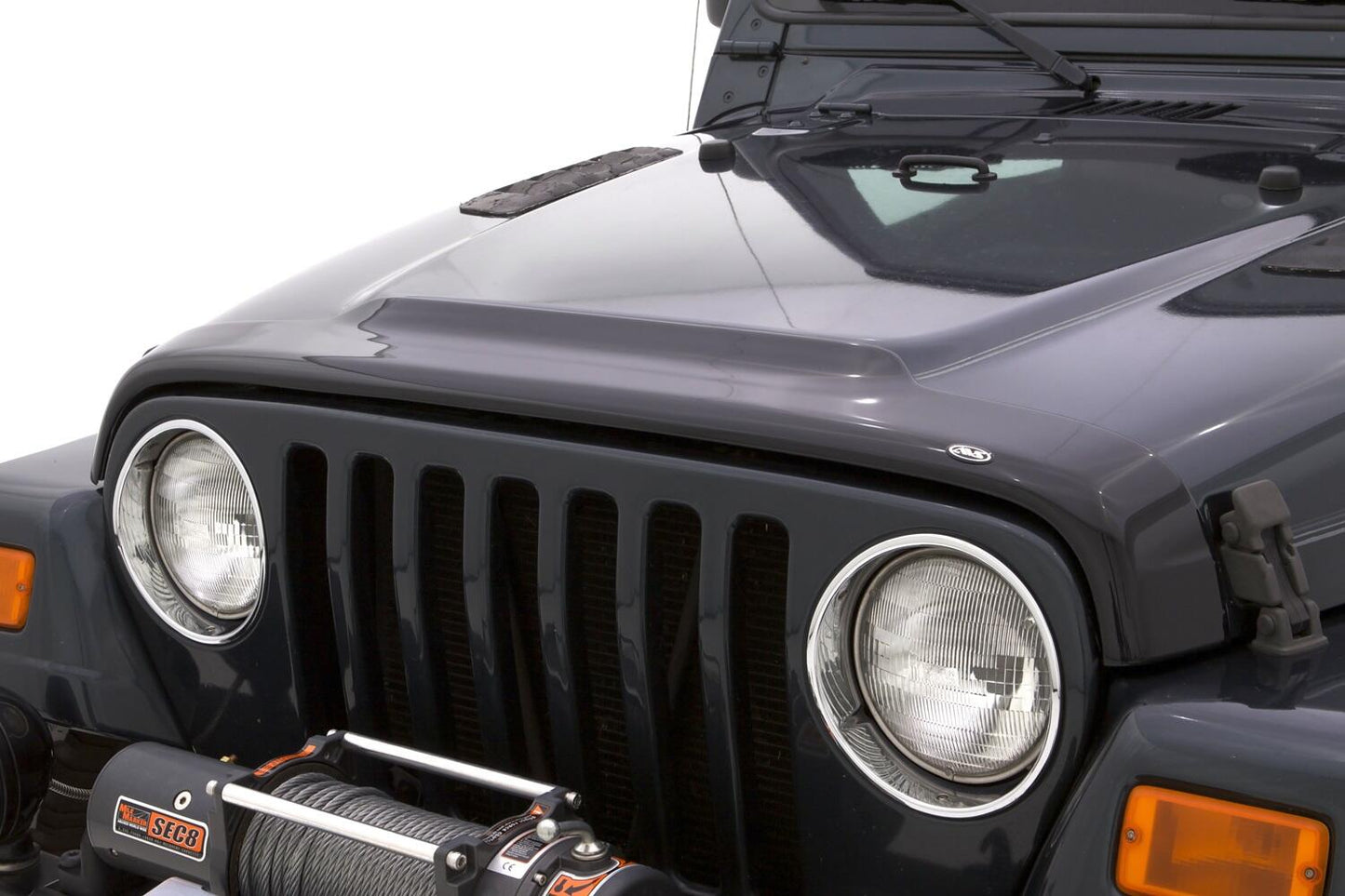 Aeroskin Hood Protector Flush Mount for 1997-2006 Jeep Wrangler Smoke AVS