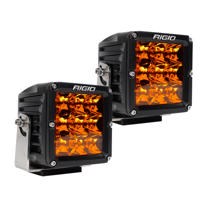 LED Light Pods D-XL Amber PRO Pair Surface Mount Brackets and Hardware Vibration Dampeners Wire Harness & Switch Rigid Industrie