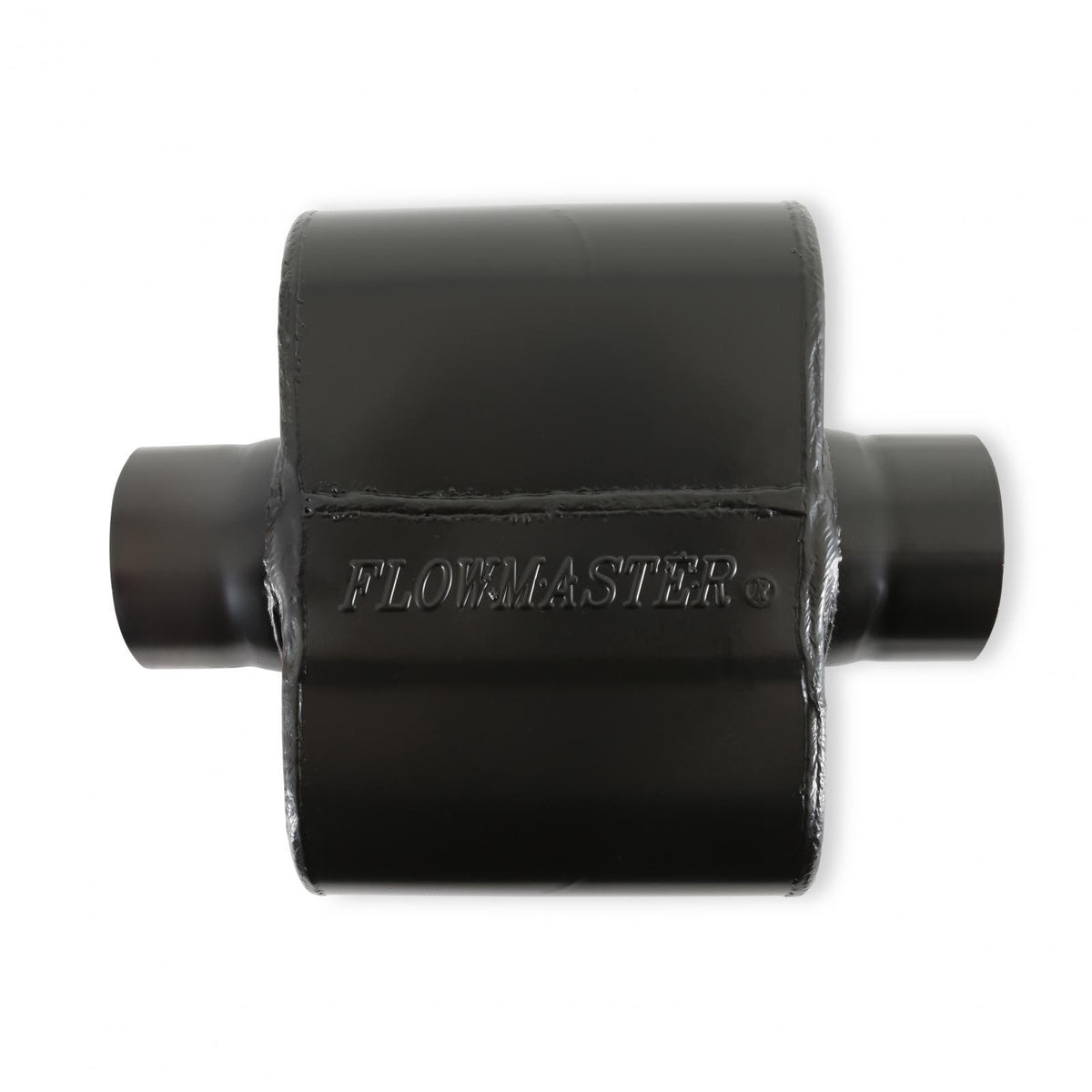 10 Series Delta Force Race Muffler 10 Series Race Muffler 2.50 Center In 2.50 Center Out Low Profile Aggressive Sound Flowmaster