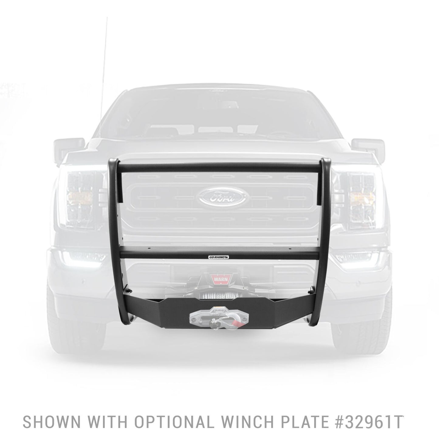 3100 Series StepGuard Center Grille Guard Only Textured Black 2018-2020 Ford F-150 Go Rhino