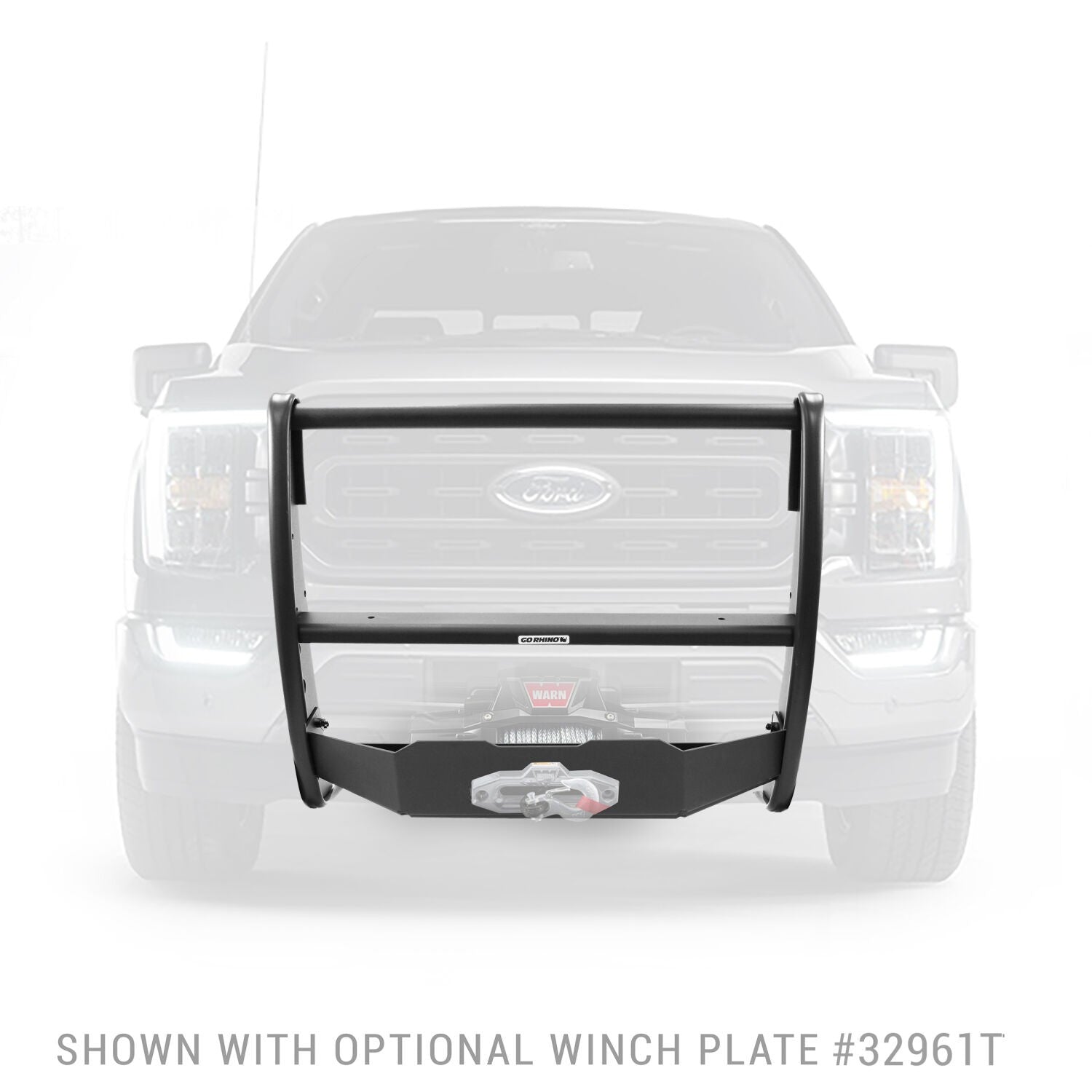 3100 Series StepGuard Center Grille Guard Only Textured Black 2018-2020 Ford F-150 Go Rhino