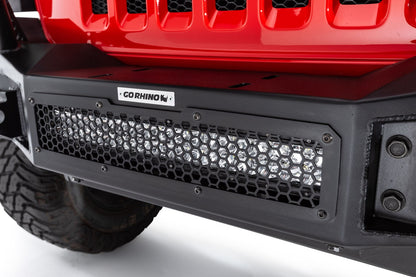 Rockline Front Full Width Bumper Textured Black 2007-2025 Jeep Wrangler JK/JL 2020-2025 Jeep Gladiator Go Rhino
