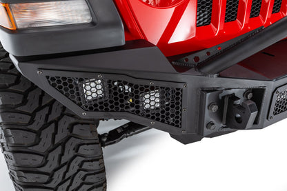 Rockline Front Full Width Bumper W/ Overrider Textured Black 2007-2024 Jeep Wrangler JK/JL 2020-2025 Jeep Gladiator Go Rhino
