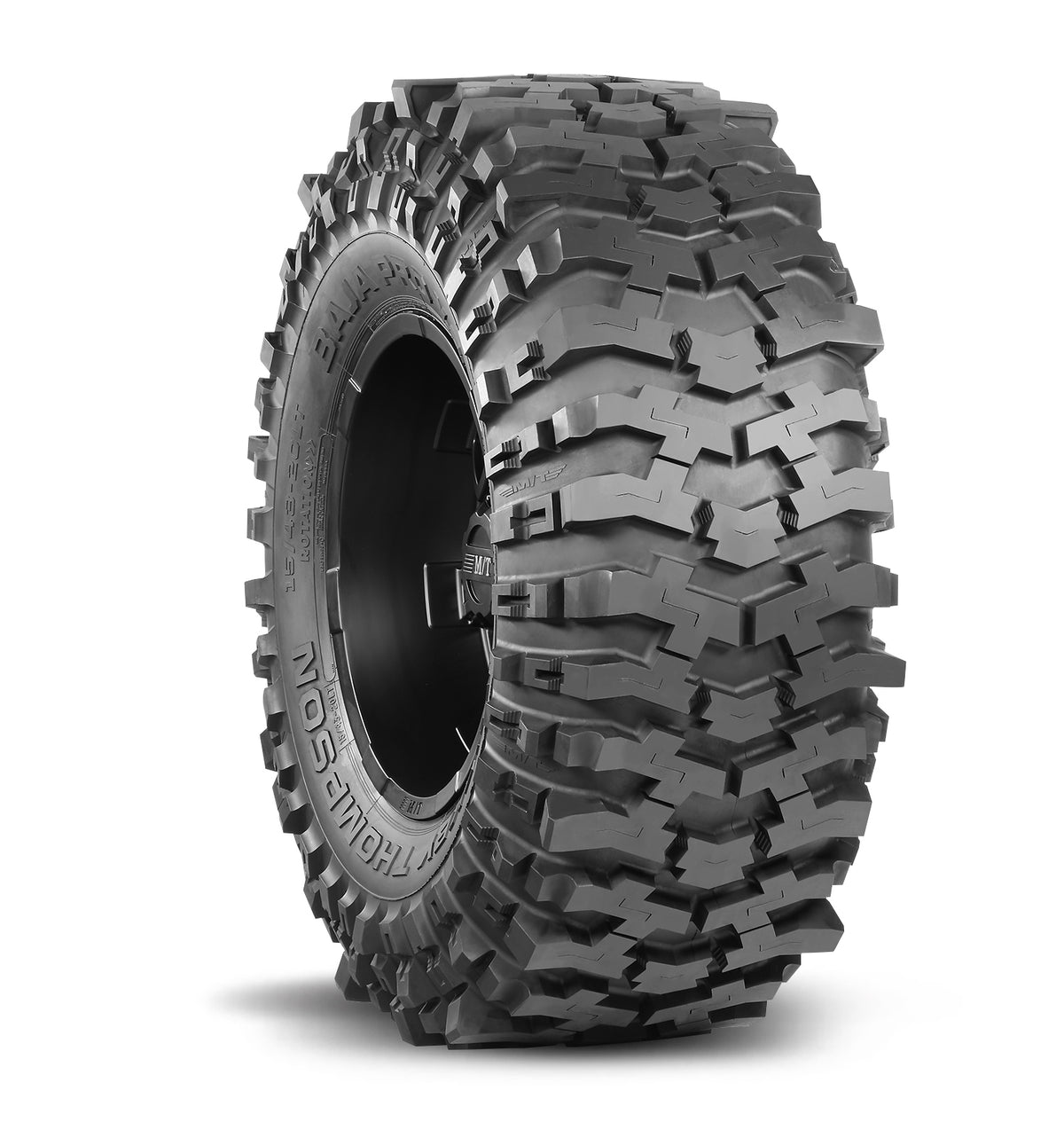 19.5/46-20LT Baja PRO XS Circumferential Tread Elements for lateral grip. Siping for smooth surface traction and additional lug flex.