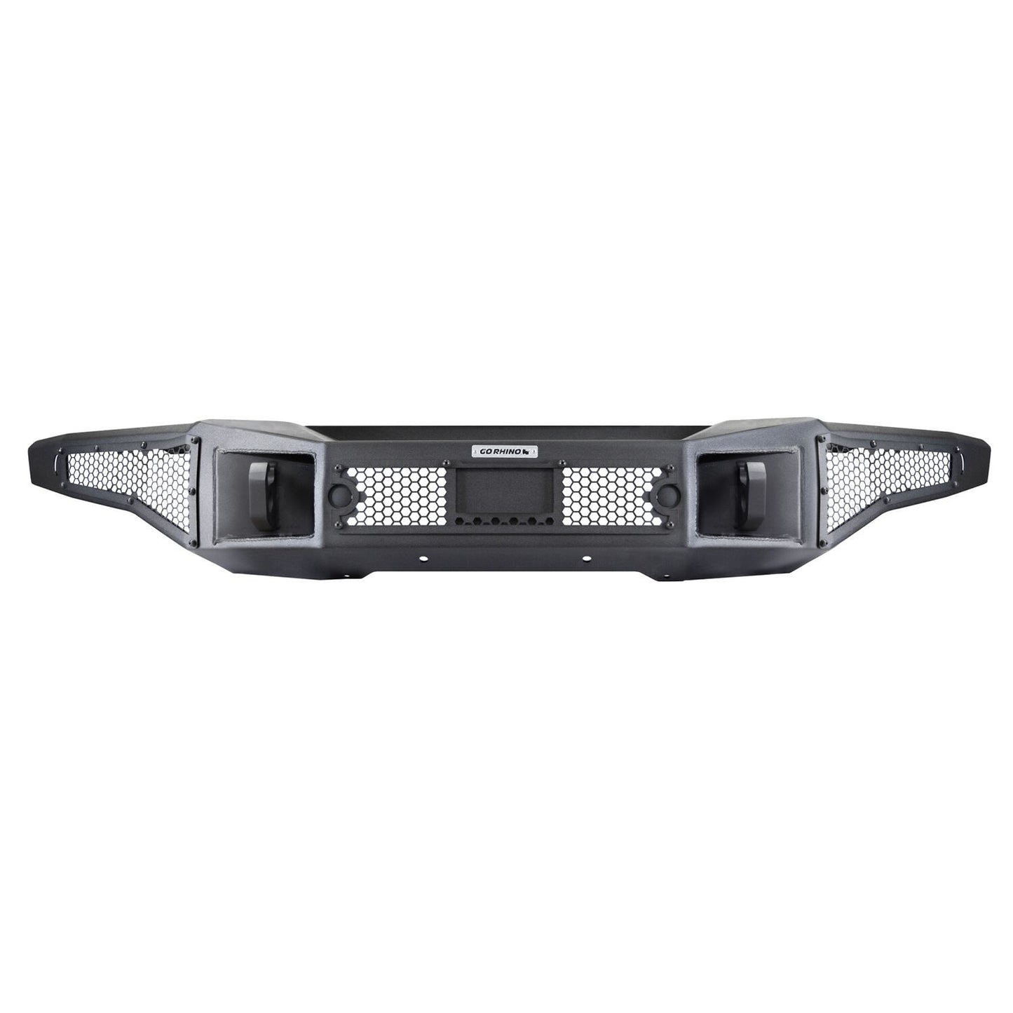 Rockline Winch Ready Front Full Width Bumper For Ford Bronco Textured Black 2021-2026 Ford Bronco Go Rhino