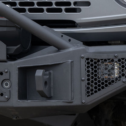 Rockline Winch Ready Front Full Width Bumper With Overrider For Ford Bronco Textured Black 2021-2026 Ford Bronco Go Rhino