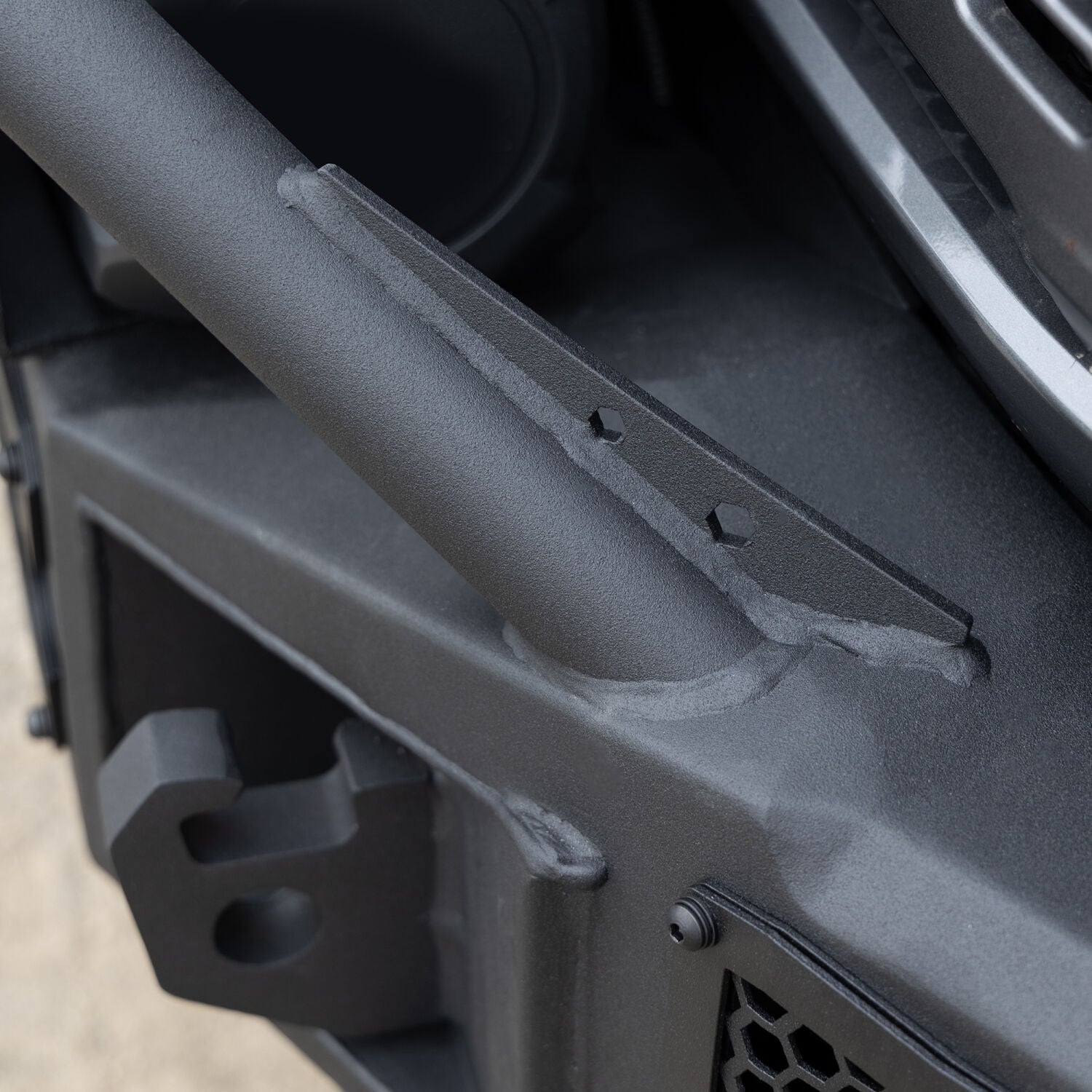 Rockline Winch Ready Front Full Width Bumper With Overrider For Ford Bronco Textured Black 2021-2026 Ford Bronco Go Rhino