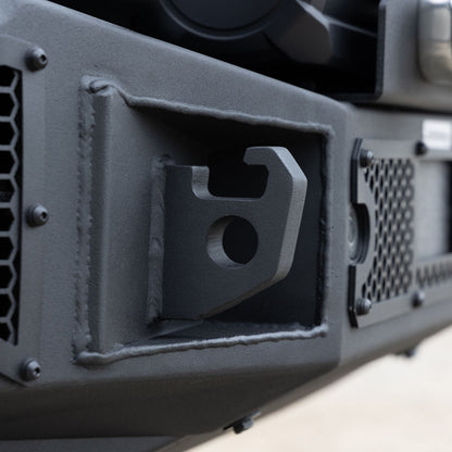Rockline Winch Ready Front Full Width Bumper With Overrider For Ford Bronco Textured Black 2021-2026 Ford Bronco Go Rhino