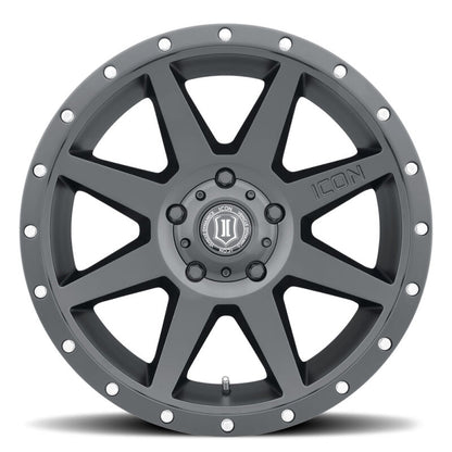 ICON Rebound 20x9 / 6x5.5 / 16mm / 5.625in BS Satin Black Wheel