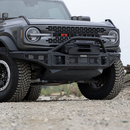 Rockline Front Bumper Lower Skid Plate For Ford Bronco Textured Black 2021-2026 Ford Bronco 2025-2025 Jeep Gladiator Go Rhino