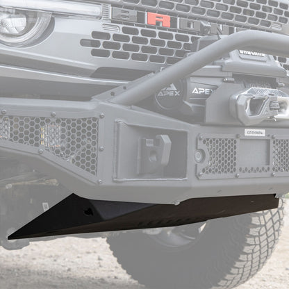 Rockline Front Bumper Lower Skid Plate For Ford Bronco Textured Black 2021-2026 Ford Bronco 2025-2025 Jeep Gladiator Go Rhino