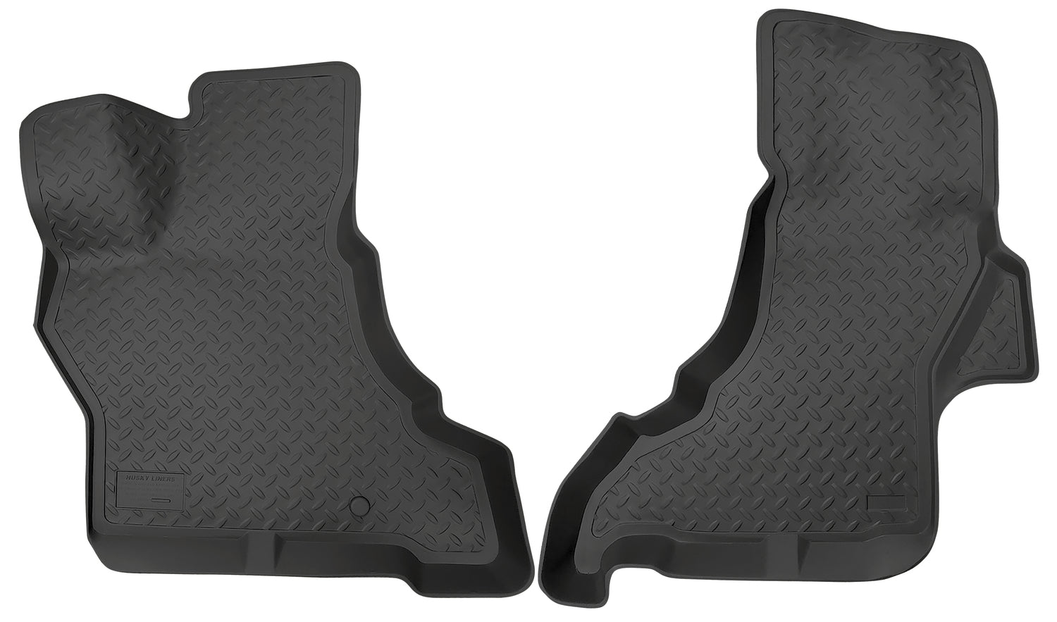 Classic Style Front Floor Liners For 1997-2023 E-150/E-250/E-350 Club Wagon Black Husky Liners