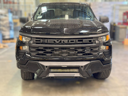 Element Front Bumper W/Power Actuated LightBar Mount Texured Black 2019-2022 Silverado/Sierra 1500 Go Rhino