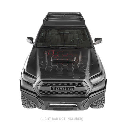 Element Front Bumper with Power Actuated Hide Away Light Bar Mount Textured Black 2016-2023 Toyota Tacoma Go Rhino