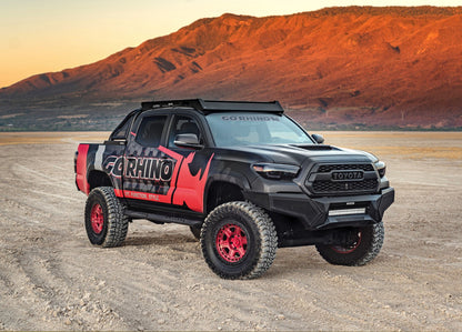 Element Front Bumper with Fixed Light Bar Mount Textured Black 2016-2023 Toyota Tacoma Go Rhino
