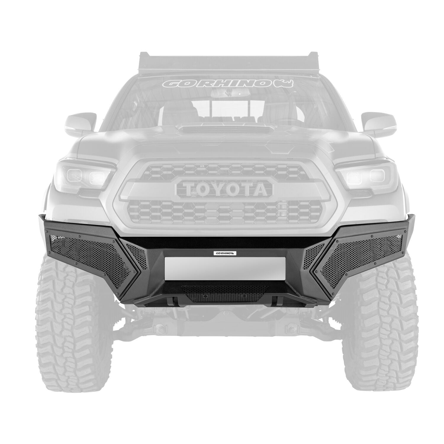 Element Front Bumper with Fixed Light Bar Mount Textured Black 2024-2026 Toyota Tacoma Go Rhino